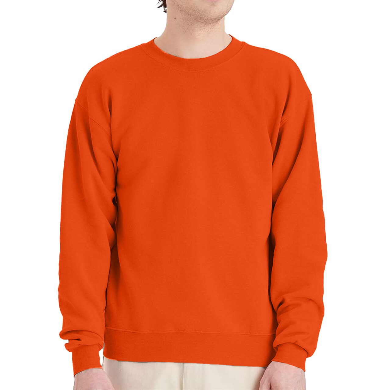 Hanes EcoSmart Unisex Crewneck Sweatshirt P160 Cotton-Poly Blend Fleece for Crafts